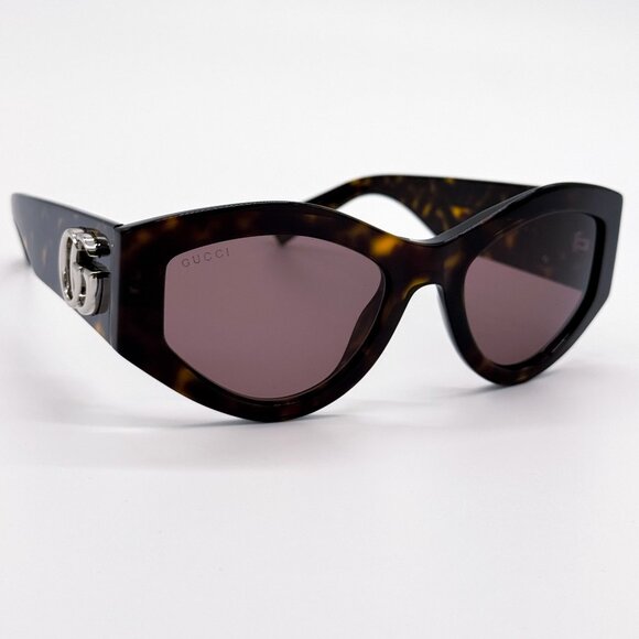 NEW GUCCI SUNGLASSES HAVANA BROWN WOMEN CAT EYE EYEWEAR GUCCI GG1951S 002 - Picture 8 of 11